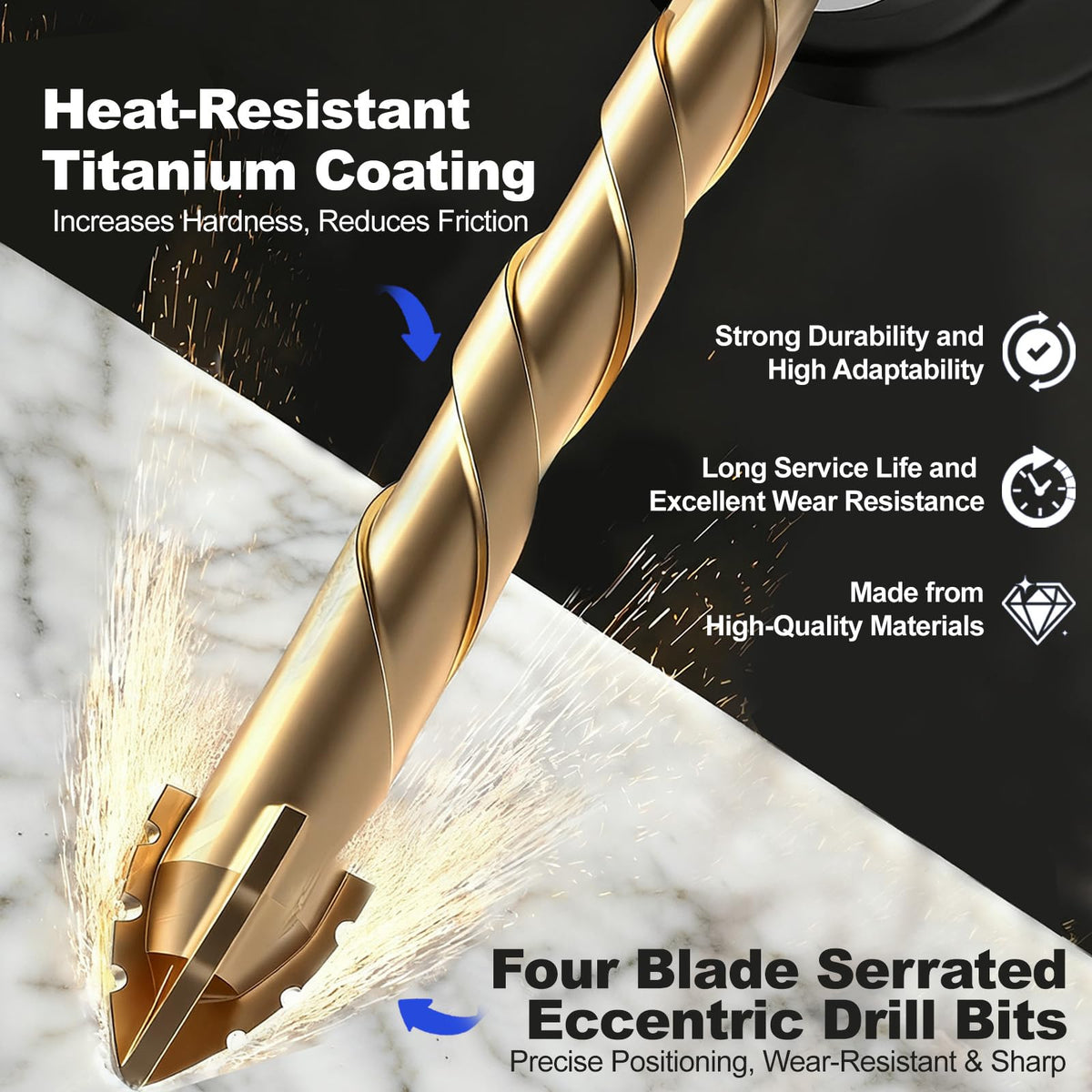 LITDDDW four-flute serrated head for quick positioning