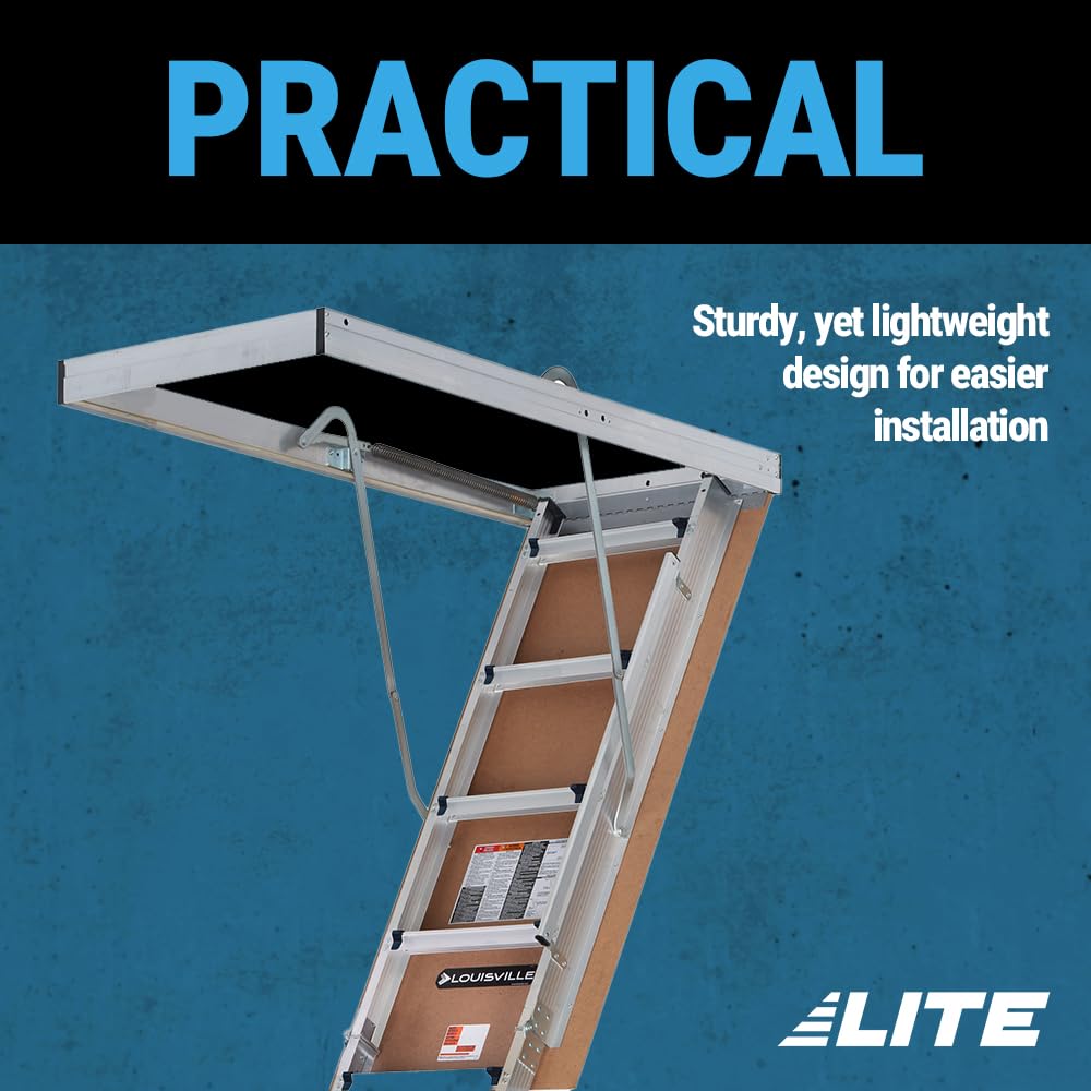 LITE attic ladder featuring ergonomic T-handle for easy operation
