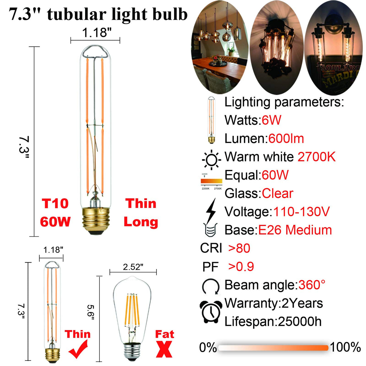 LiteHistory 360-degree beam angle LED bulb for even room illumination.