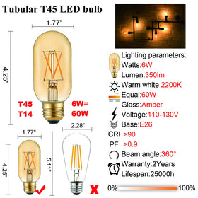 LiteHistory 400 lumen E26 LED bulb ideal for wall sconces.