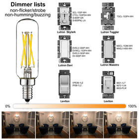 LiteHistory 40W-equivalent E12 candelabra bulb enhances dining and foyer lighting.