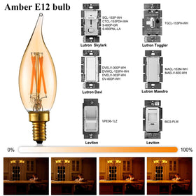 LiteHistory amber 2200K LED bulb for cozy evenings