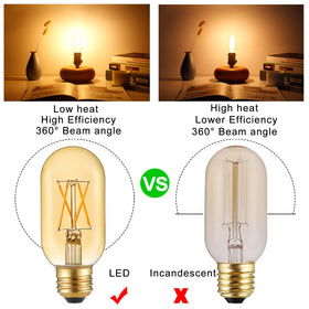 LiteHistory amber 2200K Edison bulb creating warm bedroom ambiance.