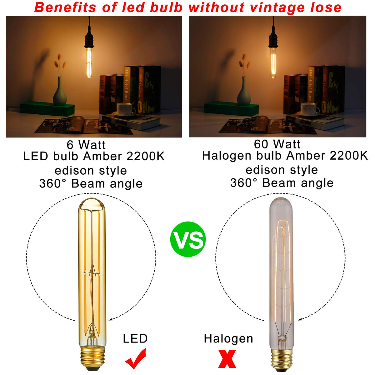 LiteHistory warm amber 2200K glow in fixture, creating cozy ambiance.