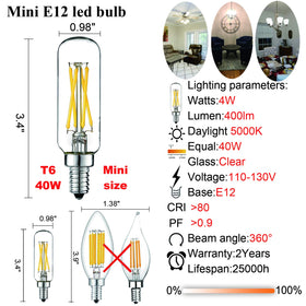 LiteHistory Compact-size E12 LED bulb fits small fixtures discreetly.