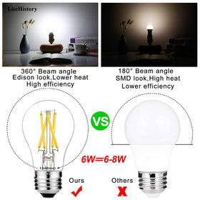 LiteHistory dimmable daylight 5000K bulb demonstrates smooth dimming for ceiling fans.