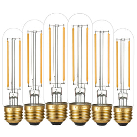 LiteHistory dimmable E26 LED bulb with tubular design for smooth light control.