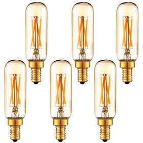LiteHistory Dimmable T6 LED Bulb amber glow for cozy evenings.