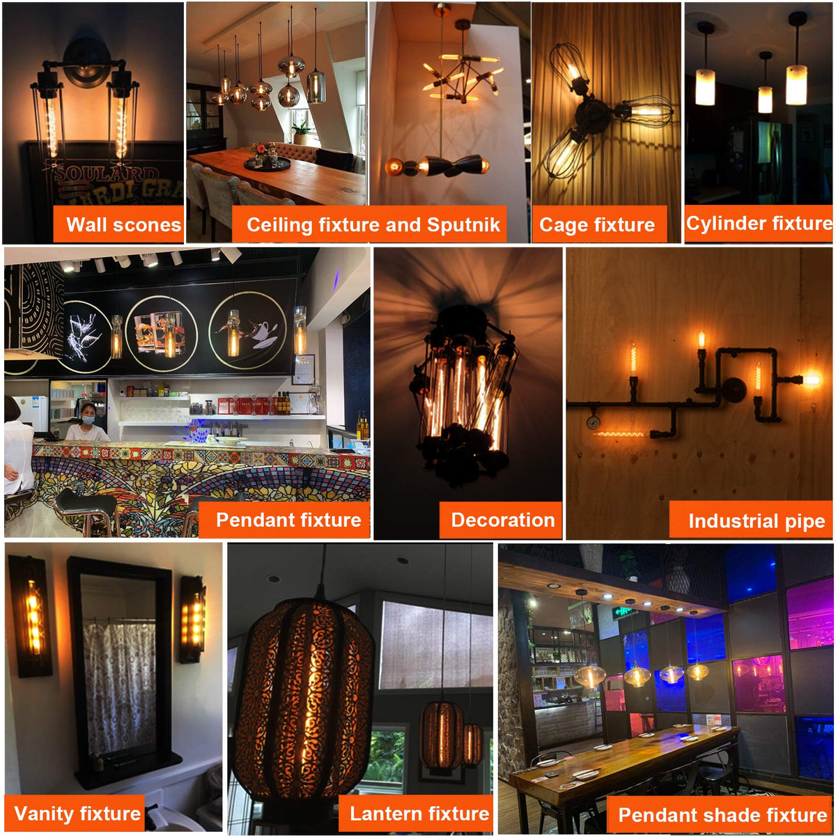 LiteHistory dimmer-compatible bulb, works with most dimmers for smooth control.