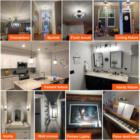 LiteHistory E26 tubular 5-inch length fits slim fixtures like vintage sconces.