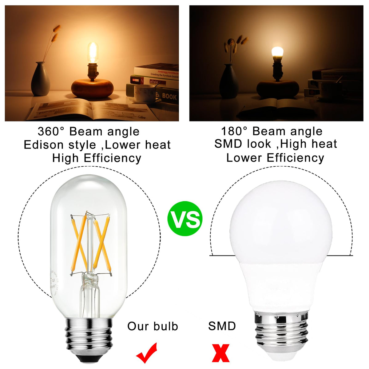 LiteHistory E26 LED bulb 600lm dimmable for adjustable ambiance