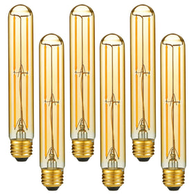 LiteHistory E26 LED bulb close-up, dimmable tubular design for versatile fixtures.