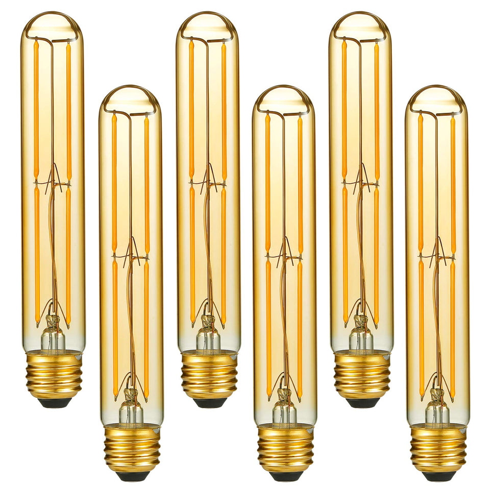LiteHistory E26 LED bulb close-up, dimmable tubular design for versatile fixtures.