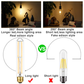 LiteHistory 60W-equivalent LED bulb brightens industrial pipe lighting.