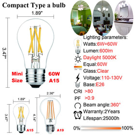 LiteHistory flicker-free bulb reduces glare for comfortable living spaces.