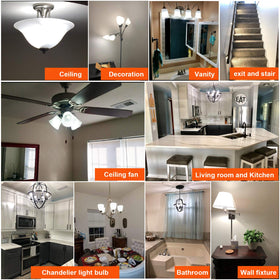 LiteHistory Six-pack E12 bulbs for quick room upgrades.