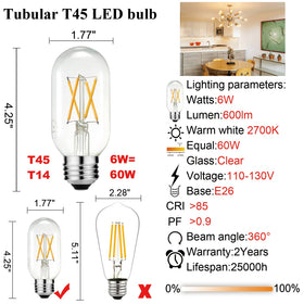 LiteHistory vanity bathroom bulb with 360° beam for even vanity illumination