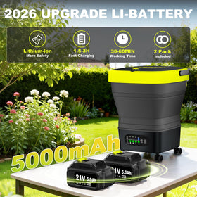 Litekon cordless washer 10 ft hose extends reach for outdoor cleaning tasks.
