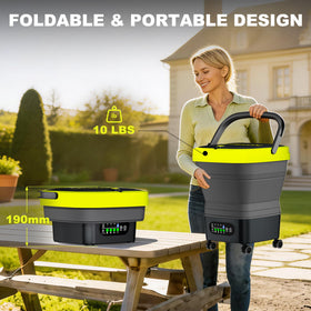 Litekon cordless washer 4.5 gallon tank highlights compact capacity for short cleans.