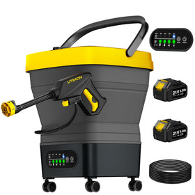 Litekon portable cordless washer with battery ready for on-the-go car cleaning