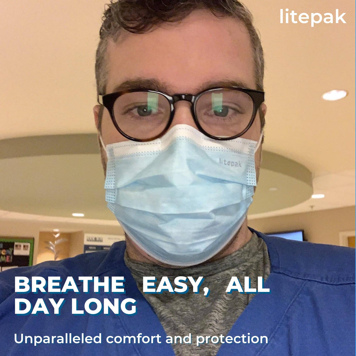Litepak disposable masks bulk 20-pack, ready for quick restocking.