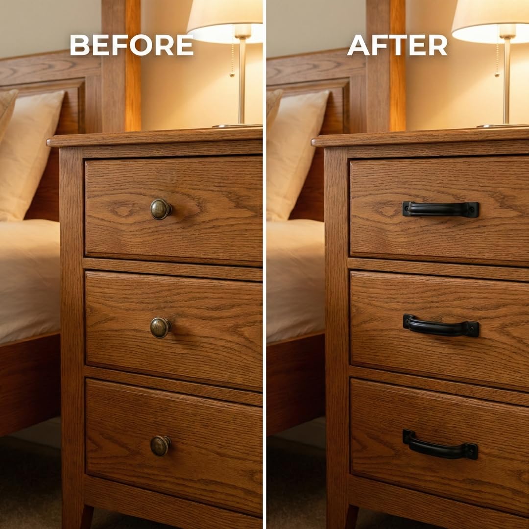 Litepak door pull screws included, simple installation on multiple surfaces.