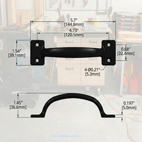 Litepak interior door hardware, black pull handles for timeless appeal.