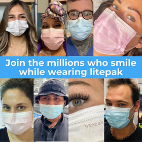 Litepak office setup with masks ready for daily workplace use.
