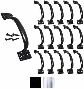 Litepak pull handle 15-pack in black, ideal for quick multi-door updates.