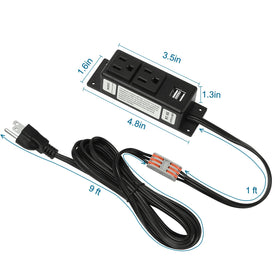 Litever 10 ft flat cable allows discreet, flexible placement.