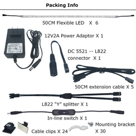 Litever 6-flex LED strips with easy installation.