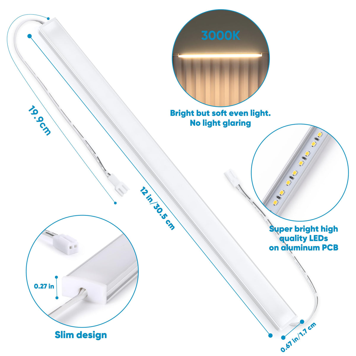 Litever adhesive pads and mounting clips simplify installation.