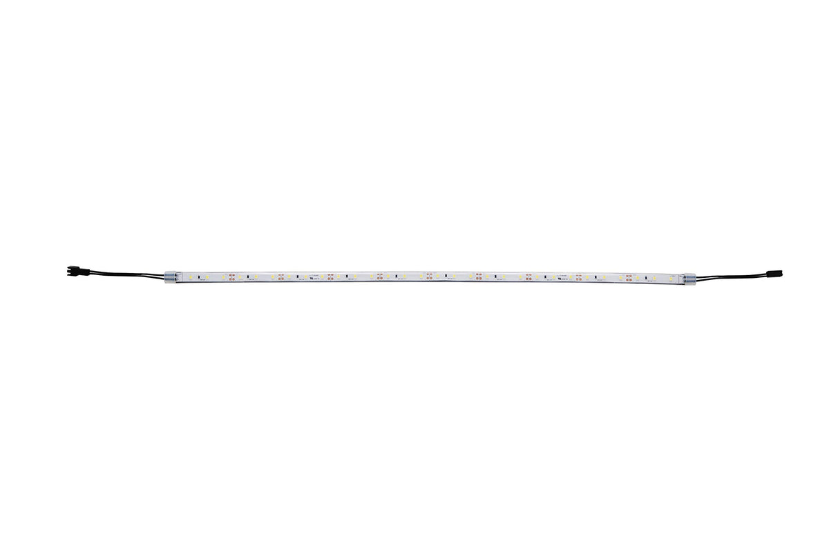 Litever closet/display lighting enhances visibility of items.