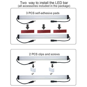 Litever easy installation with self-adhesive pads and clips.