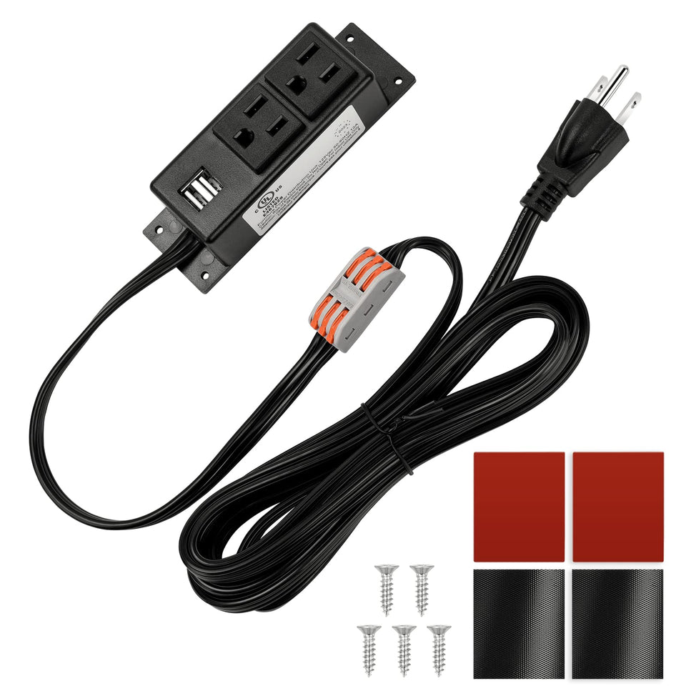 Litever gun safe power outlet strip with USB ports for organized charging.
