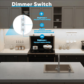 Litever daylight 5000K kitchen lighting enhances countertop visibility.