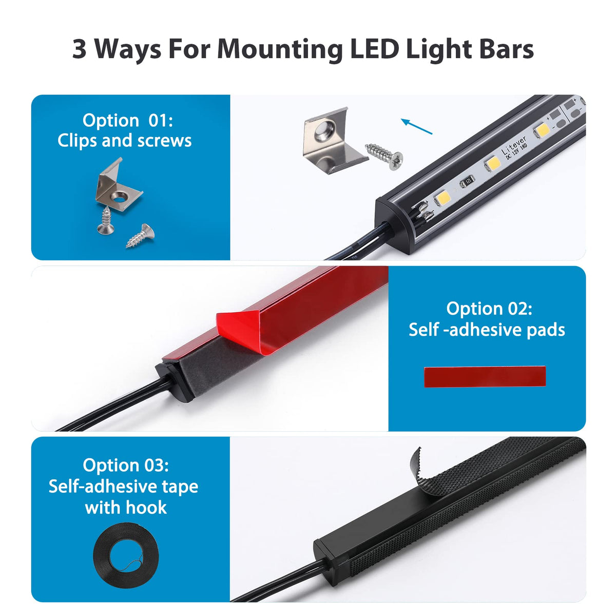 Litever daylight 5000K temperature creates natural-looking light for quick item checks.