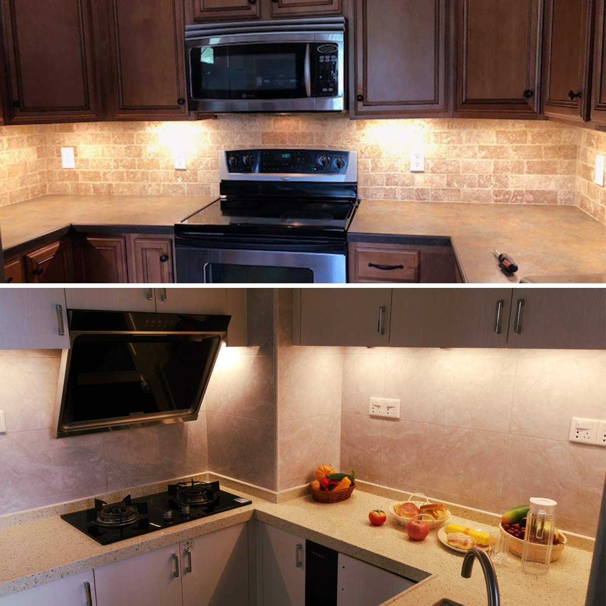 Litever mounting clips and screws enable quick, tidy installation behind cabinets.