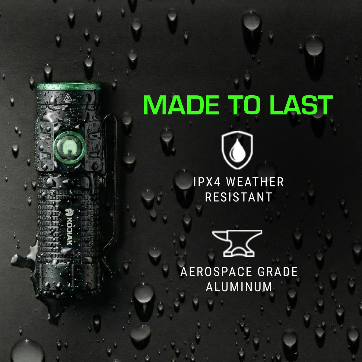 LitezAll Kodiak KUB pocket-friendly form factor fits in a glovebox or pouch.