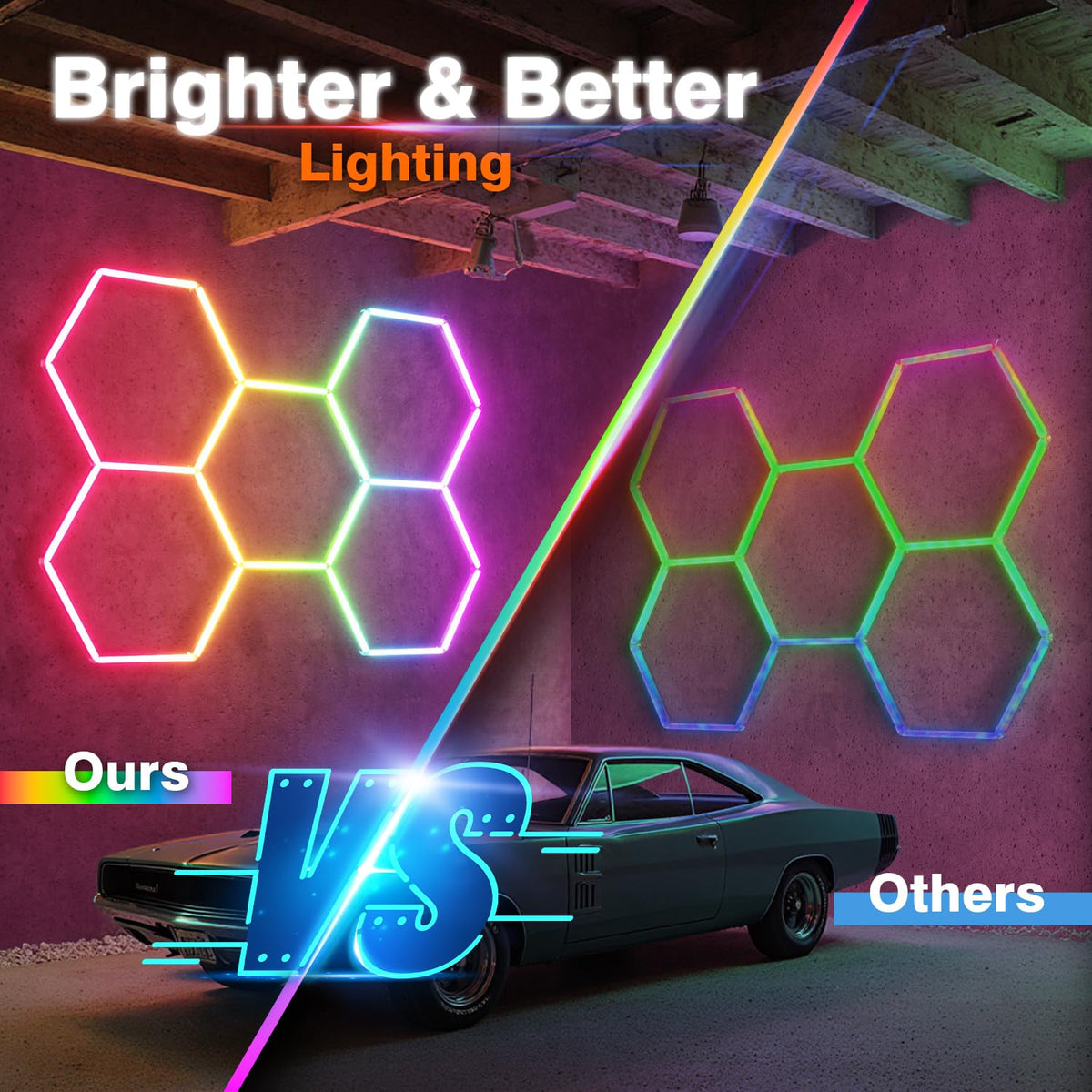 Litezone garage, gym, and studio decor elevates ambiance with vibrant lighting.
