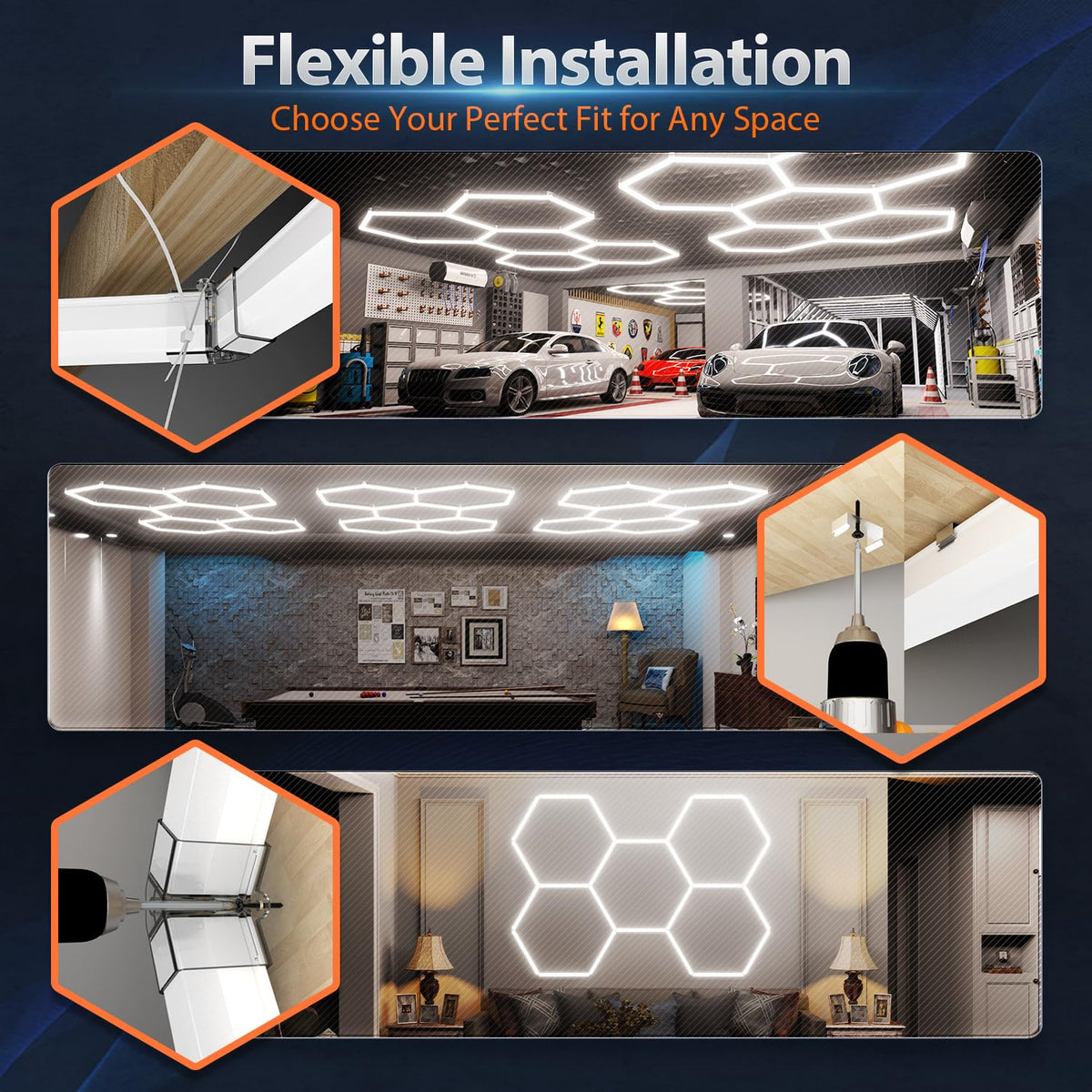 Litezone Hexagon fireproof PC shade emphasizes safe, durable housing.