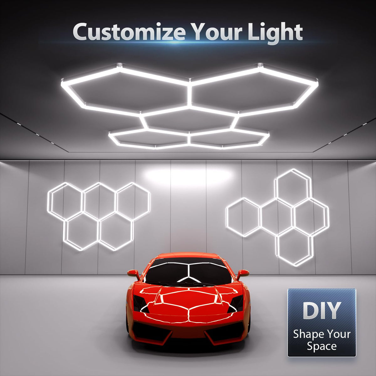 Litezone Hexagon Lights 6500K daylight for clear detail