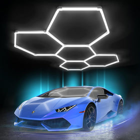 Litezone Hexagon Lights honeycomb panel for even workshop illumination