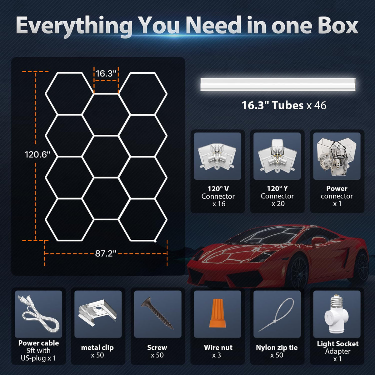 Litezone Hexagon quick-plug assembly demonstrating effortless DIY mounting.