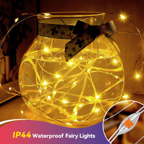 LitHome battery-operated lights with steady and flash modes for mood lighting.