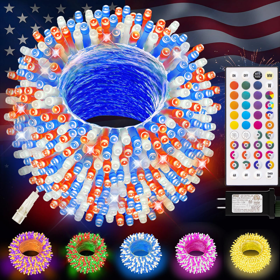 LitHome color-changing string lights with 200 LEDs on a 66ft run for versatile decoration