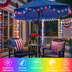LitHome remote-controlled string lights for easy color changes from anywhere