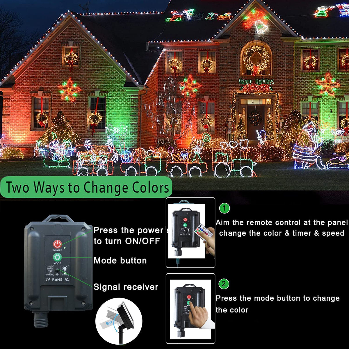 LitHome versatile 33 ft rope lights fit yards, patios, trees.