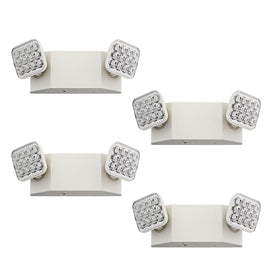Lithonia Basics LED emergency light with dual heads for stairways and hallways.