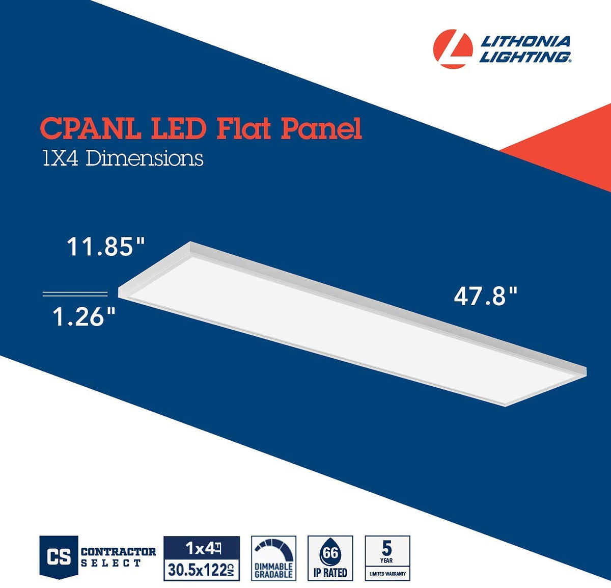 Lithonia CPANL 4000K cool color temp for precise work areas